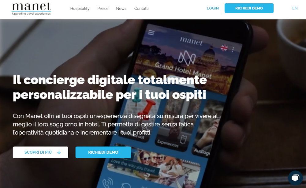 Digital concierge personalizzato per hotel e strutture ricettive